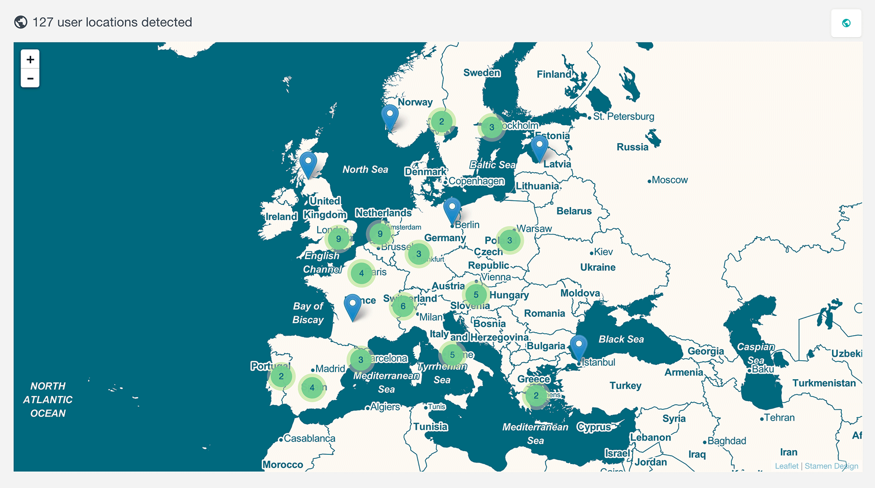 wordpress users geolocation interactive map