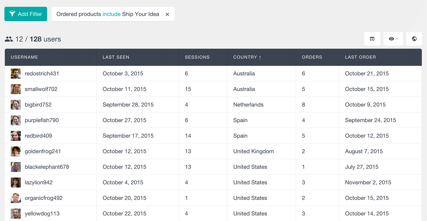 Filtering your customers based on the products that they have bought