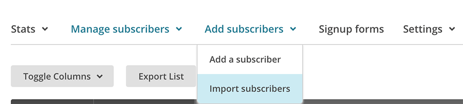 Importing users to be surveyed into Mailchimp