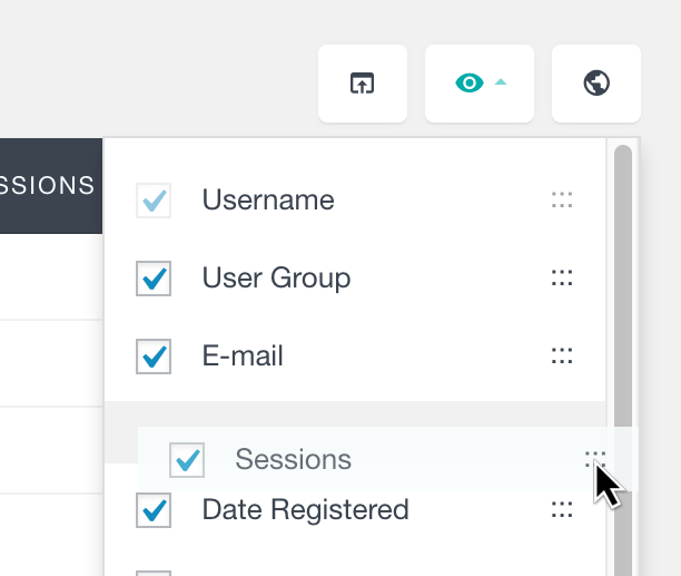 users insights order table fields