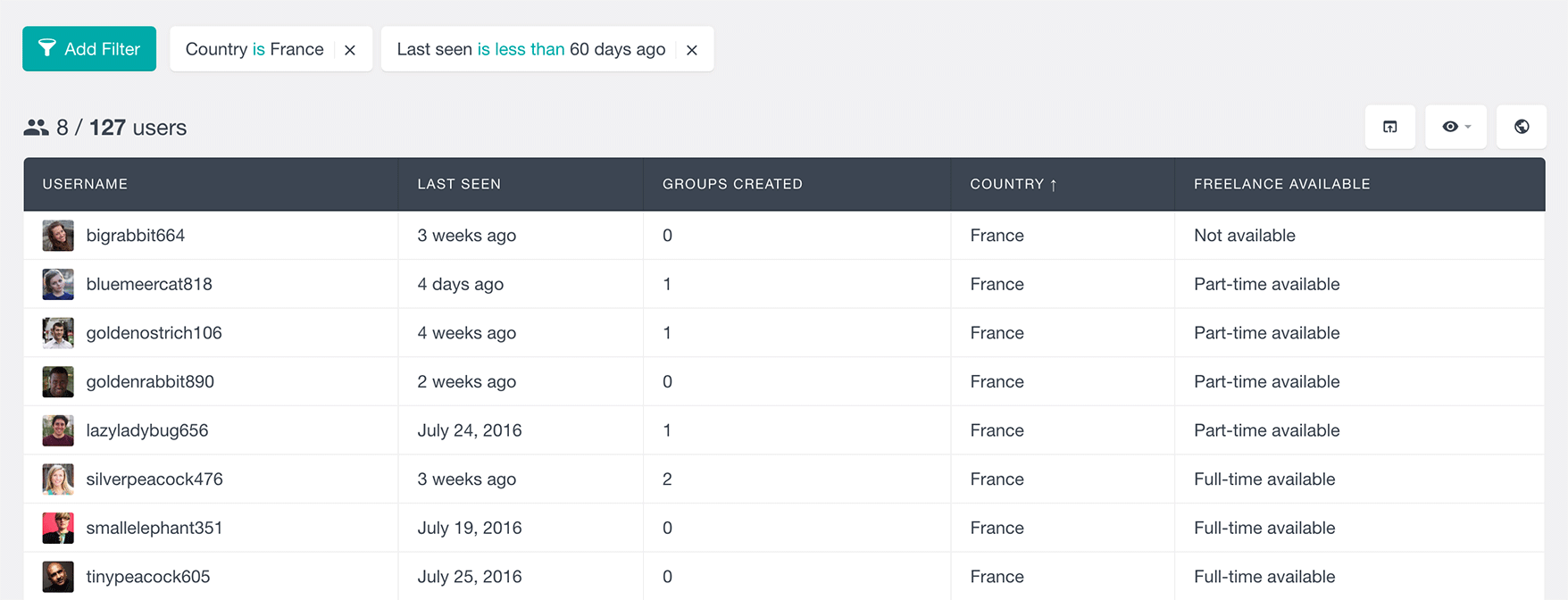 buddypress search members by location and activity