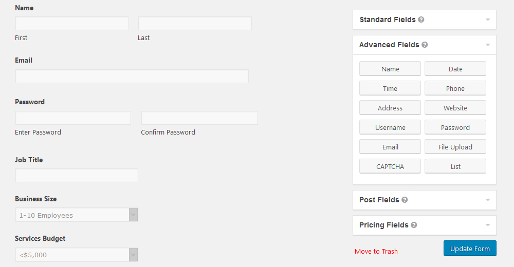 Gravity forms lead capture form setup