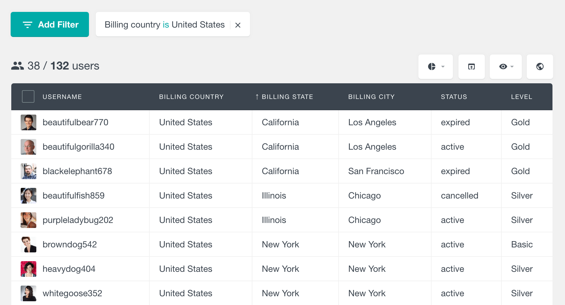 Paid Memberships Pro search members by country, state and city