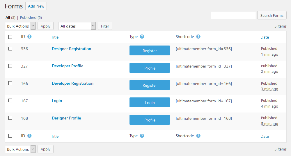 Custom forms for Ultimate Member