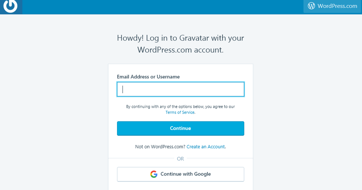 create gravatar profile