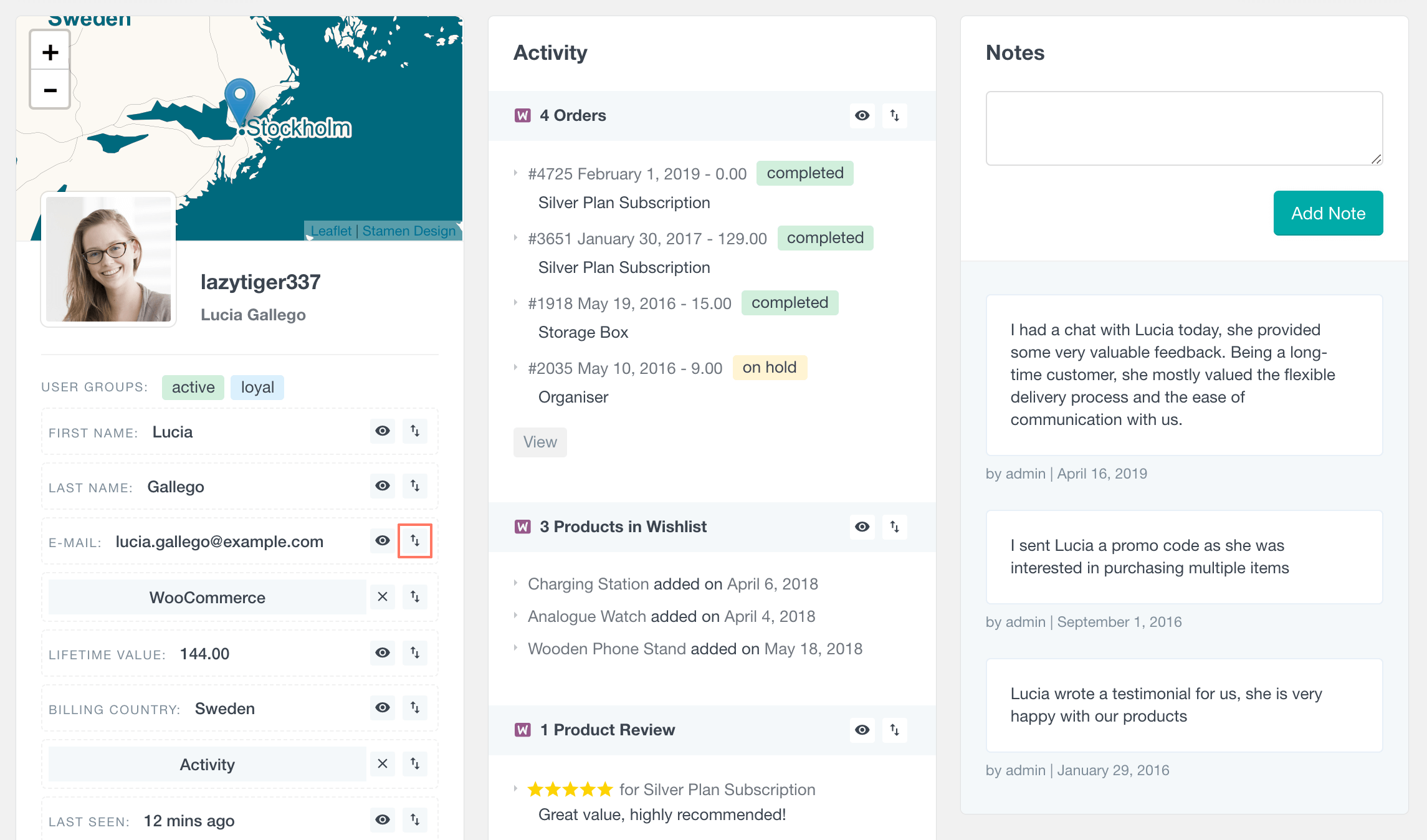 WooCommerce reorder profile field