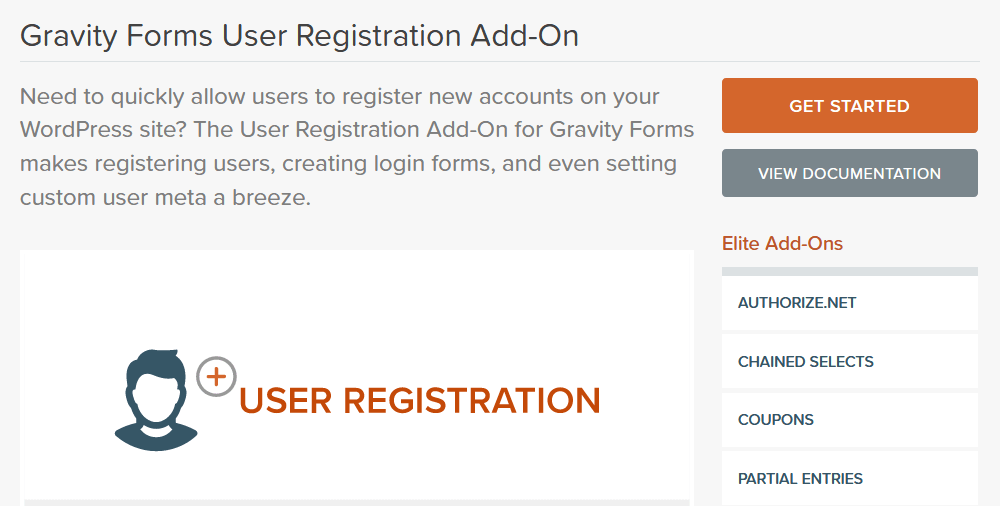 Gravity Forms User Registration Add-On