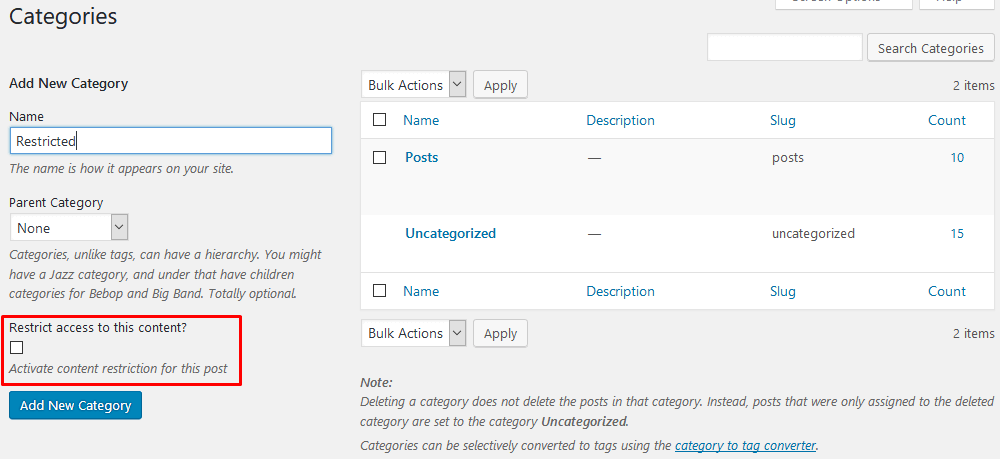 Using the Ultimate Member plugin for category lockdown