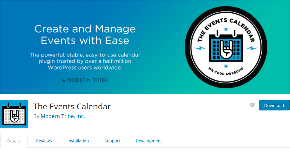 Free plugin to create event calendars