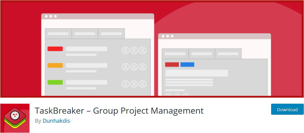 TaskBreaker WordPress plugin for tasks management