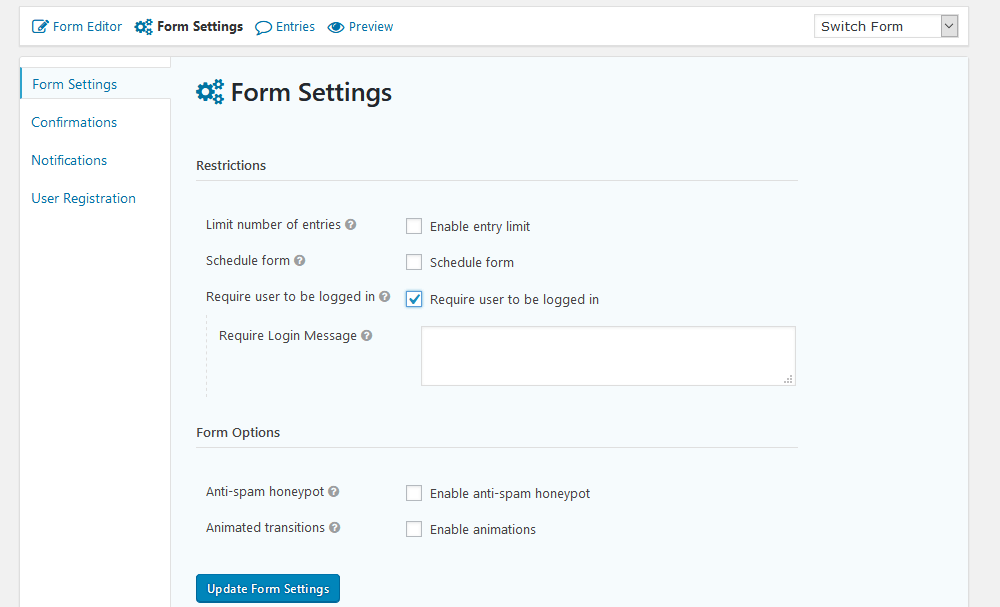 Require user registration in your WordPress survey