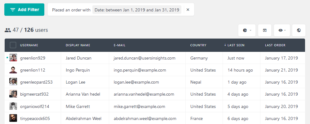 How to filter customers by order date range