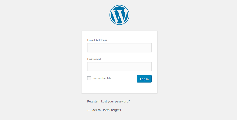 WordPress login page updated