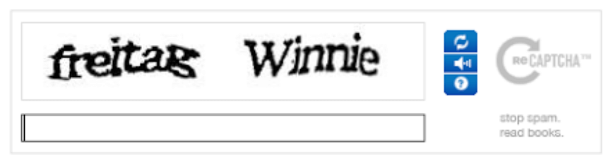 Google recaptcha with text