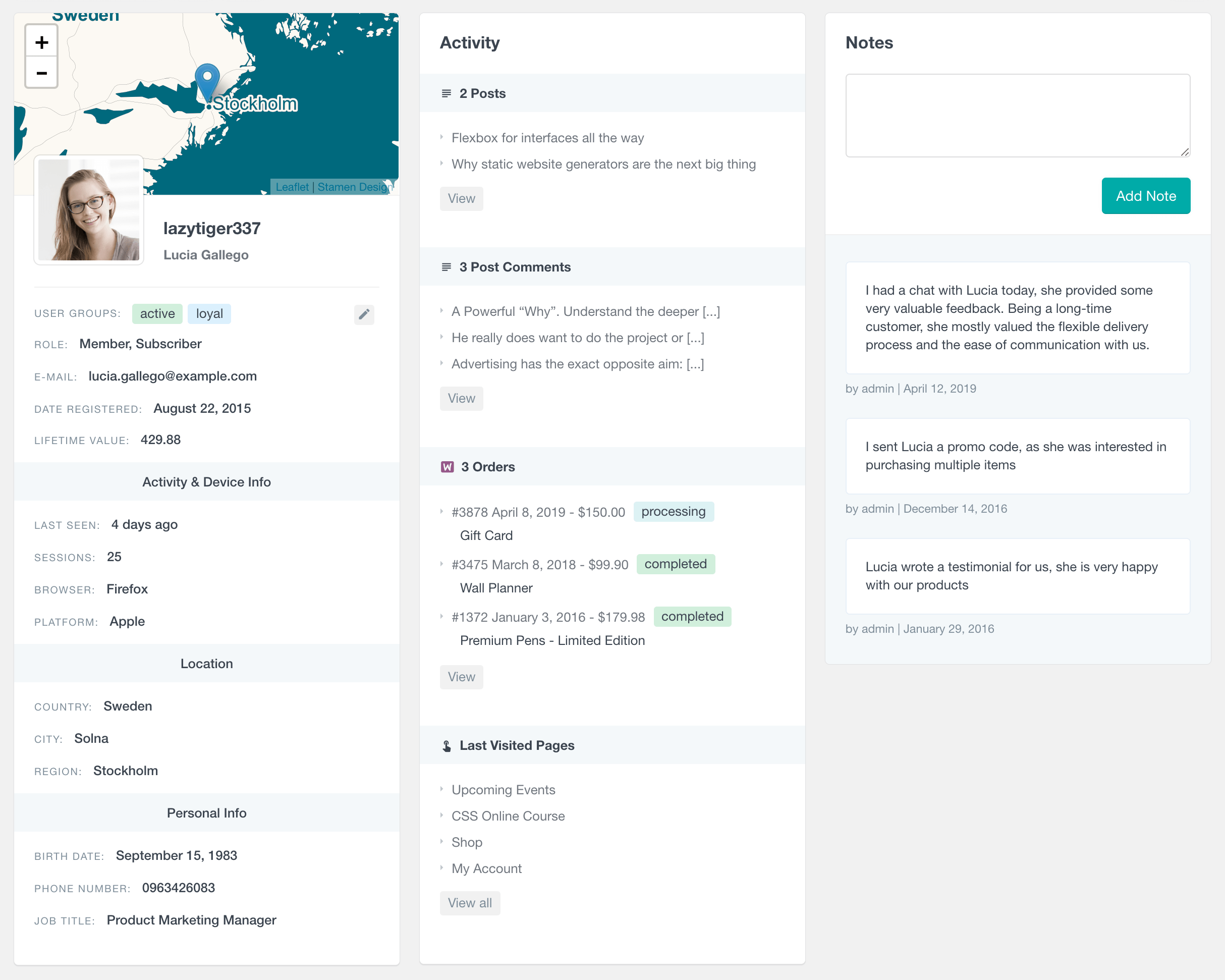 User Profile