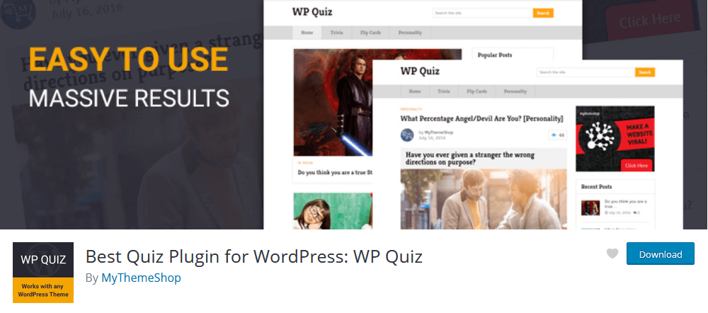 WP Quiz for a simple WordPress quiz plugin