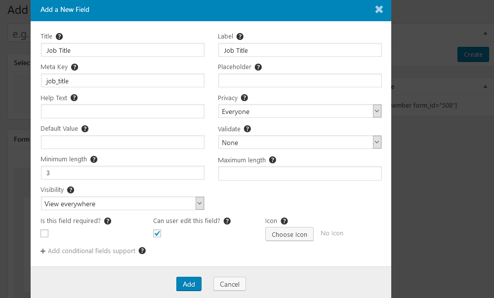 Ultimate Member rewrite custom field