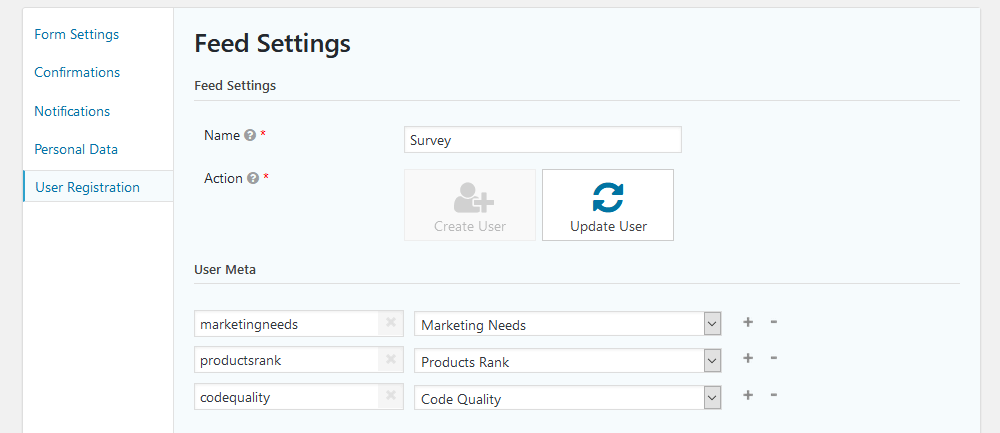 Map custom user fields for surveys