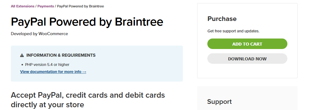 Paypal Braintree payment gateway