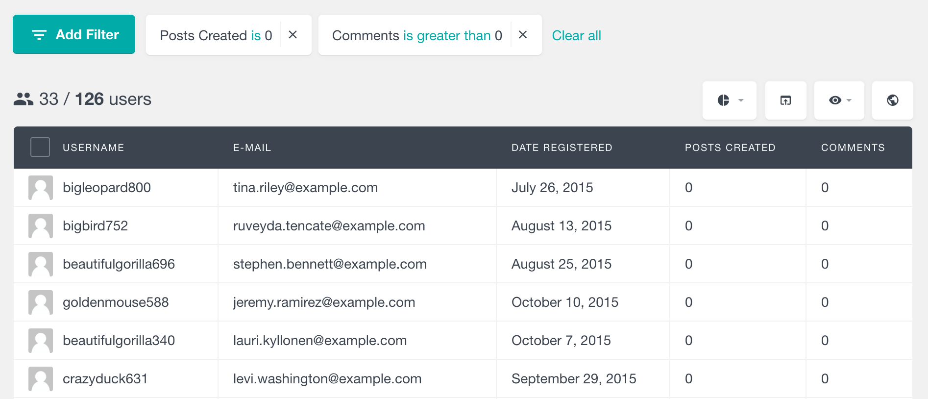 WordPress filter spam user registrations