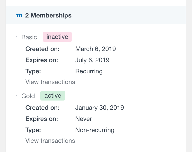 MemberPress user membership list