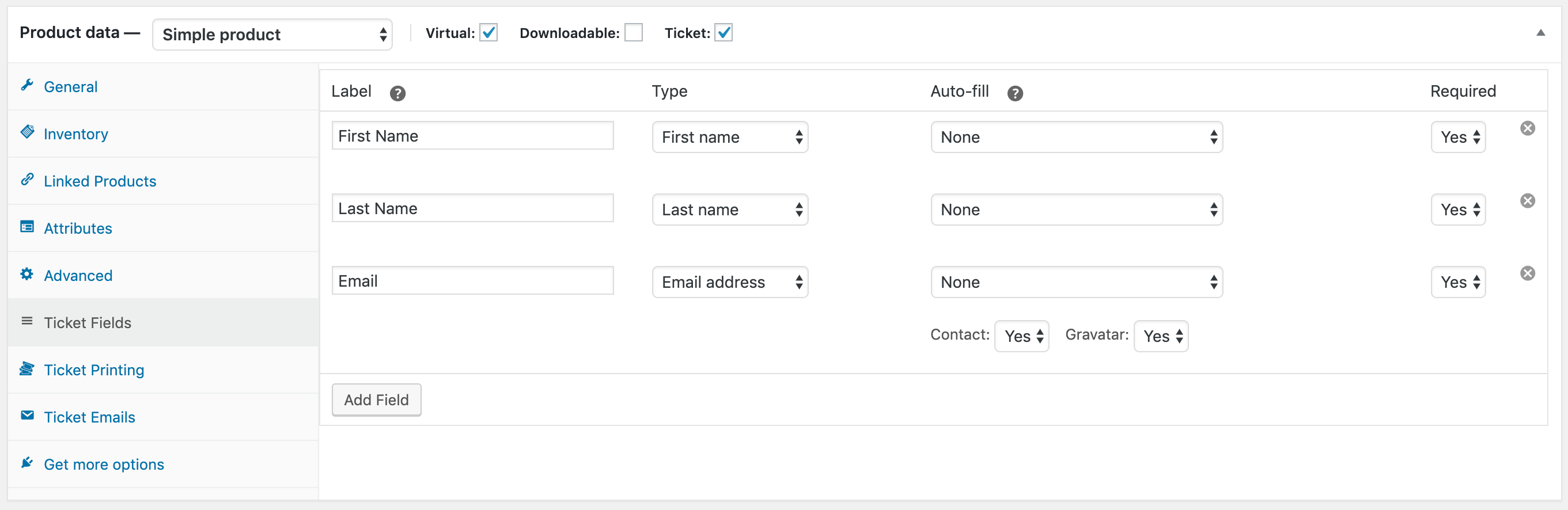 woocommerce box office product fields