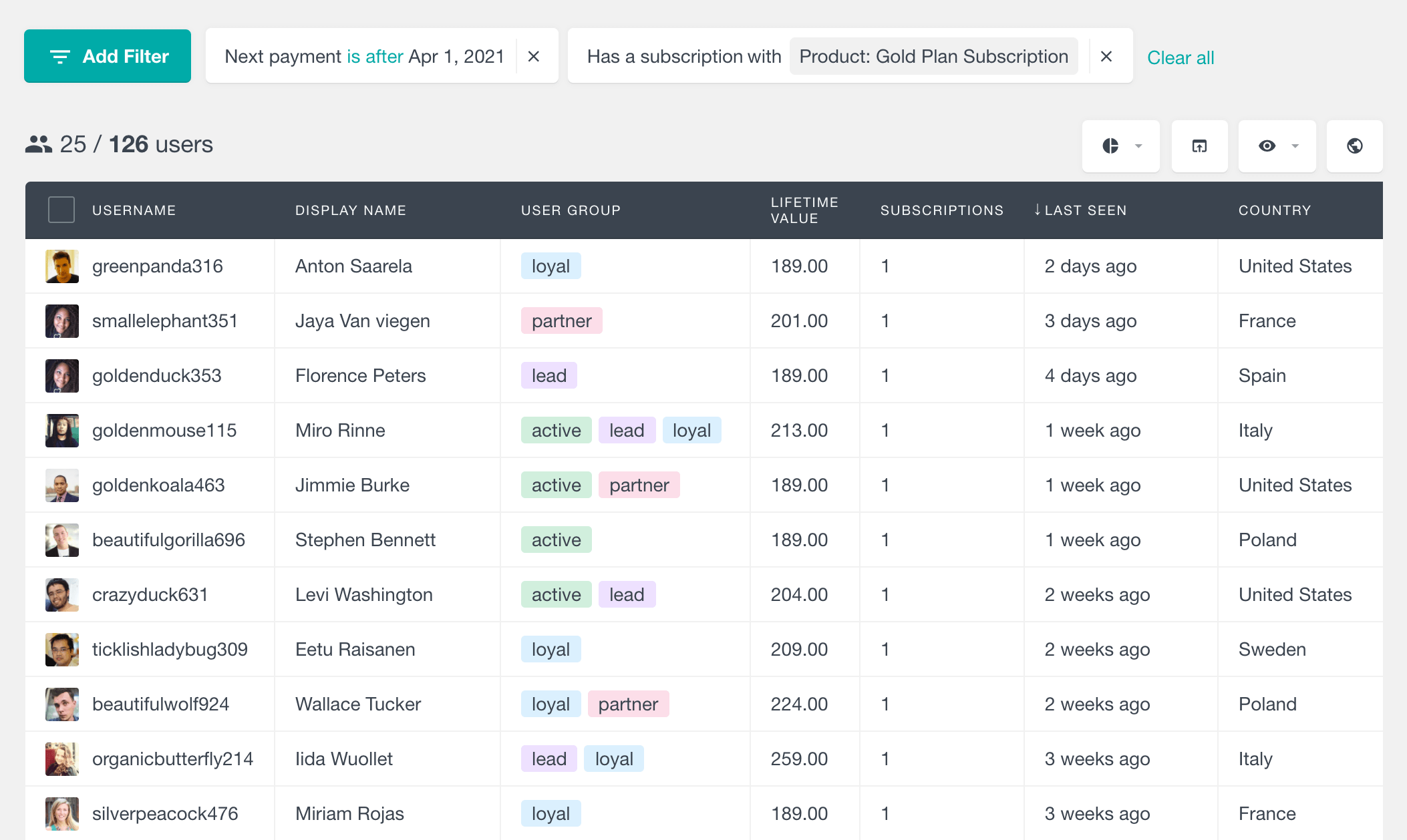 woocommerce filter subscriptions next payment