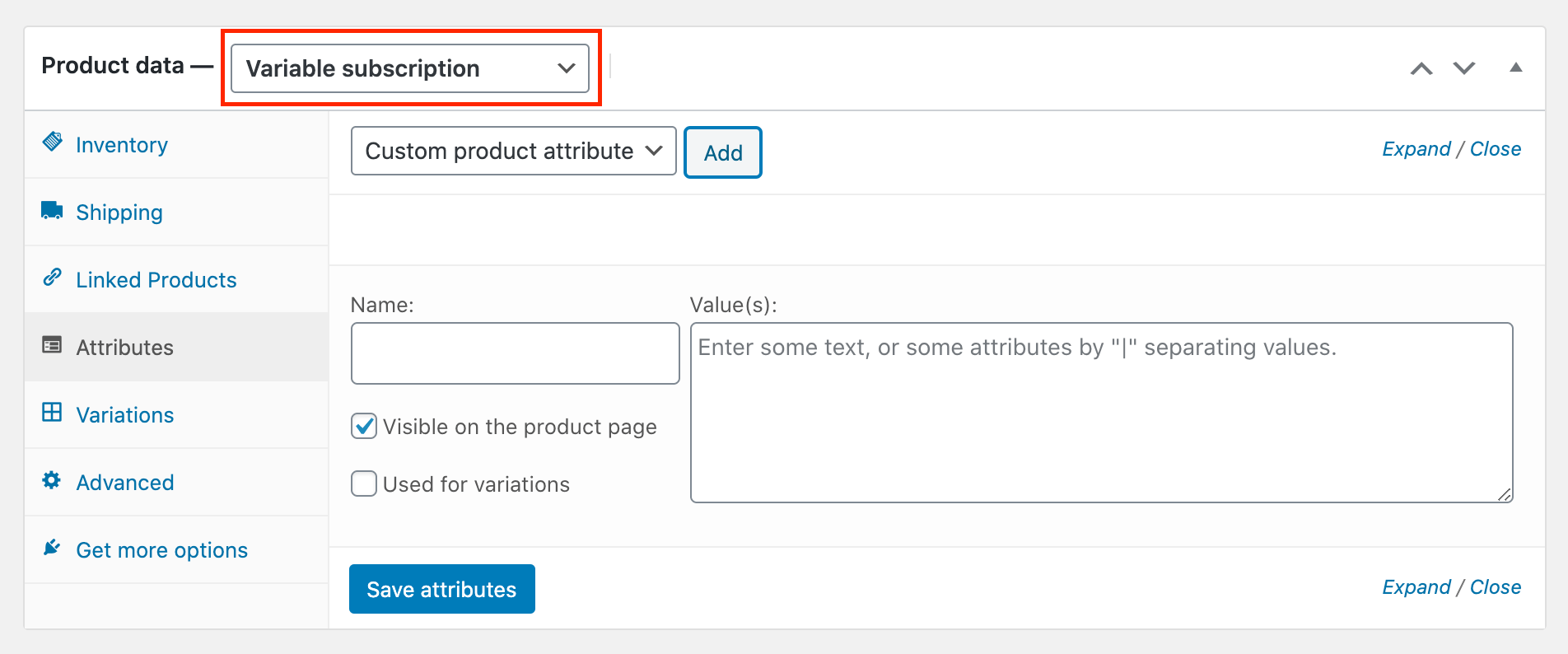 woocommerce recurring payments settings variable