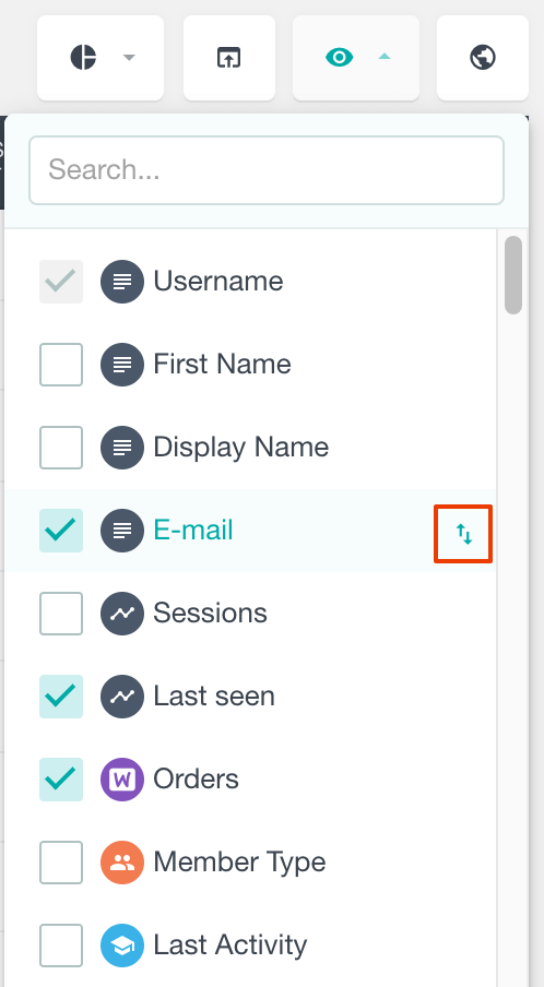 Reorder user fields