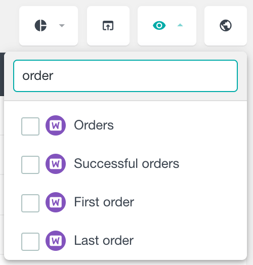 User fields search