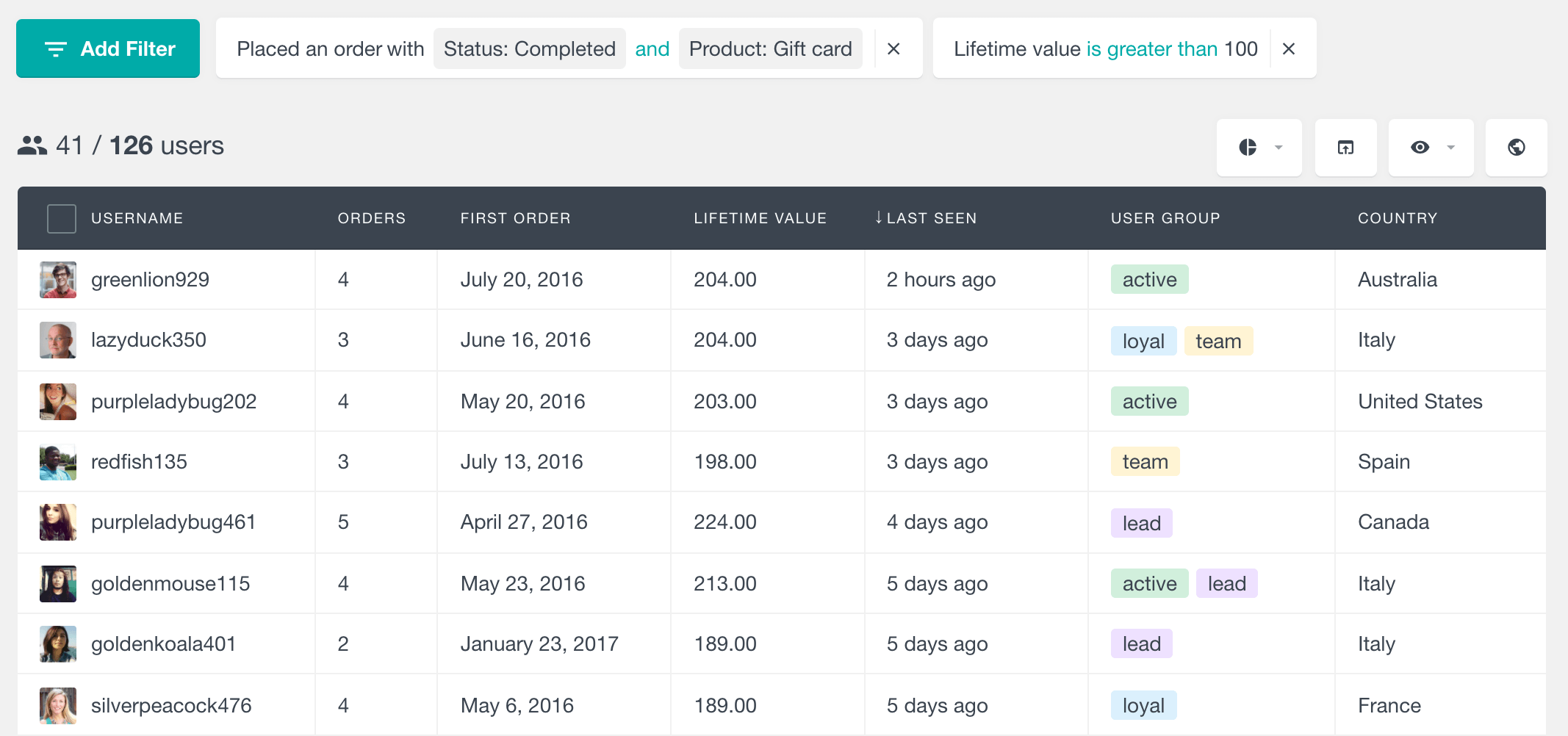 WooCommerce search customer data