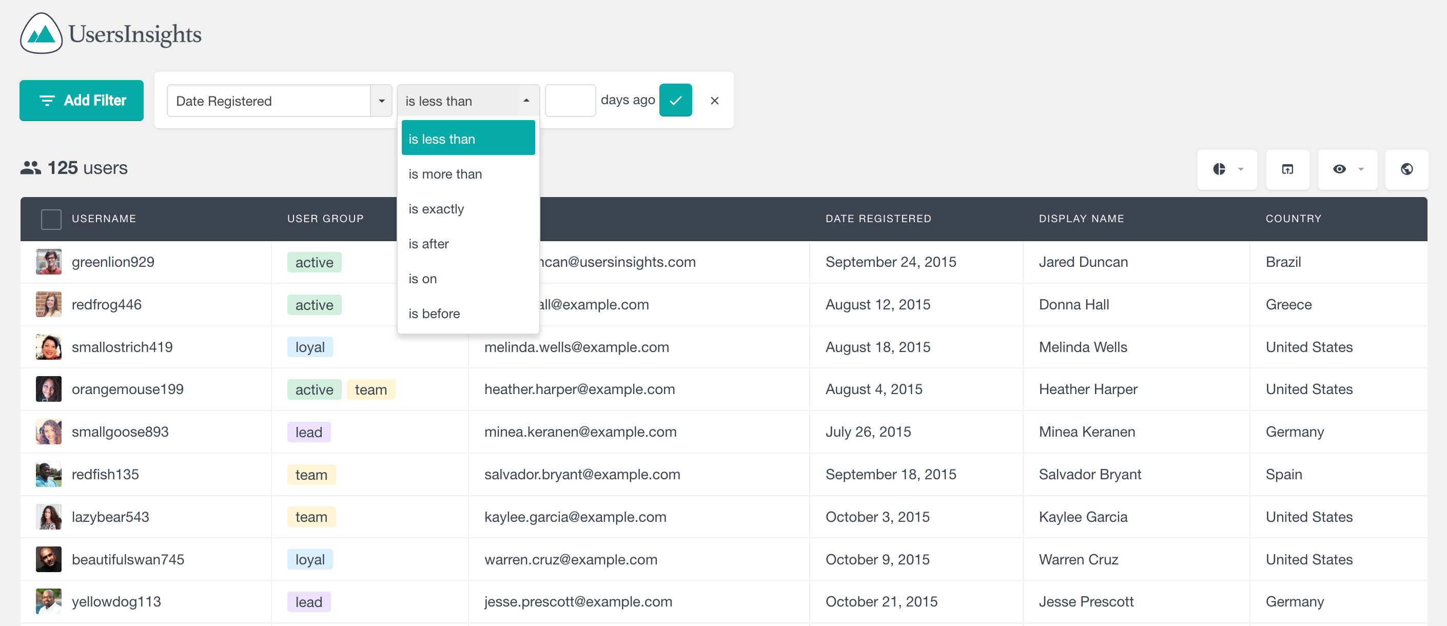 wordpress sort users by registration date