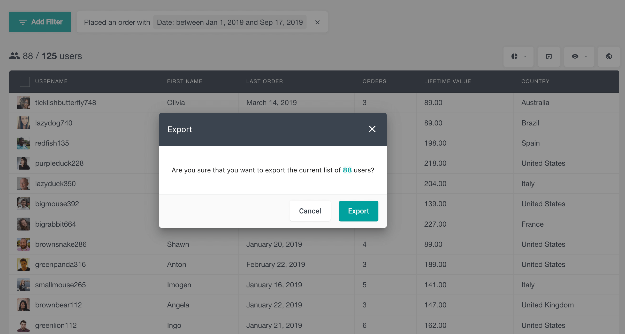 woocommerce get orders date range export csv