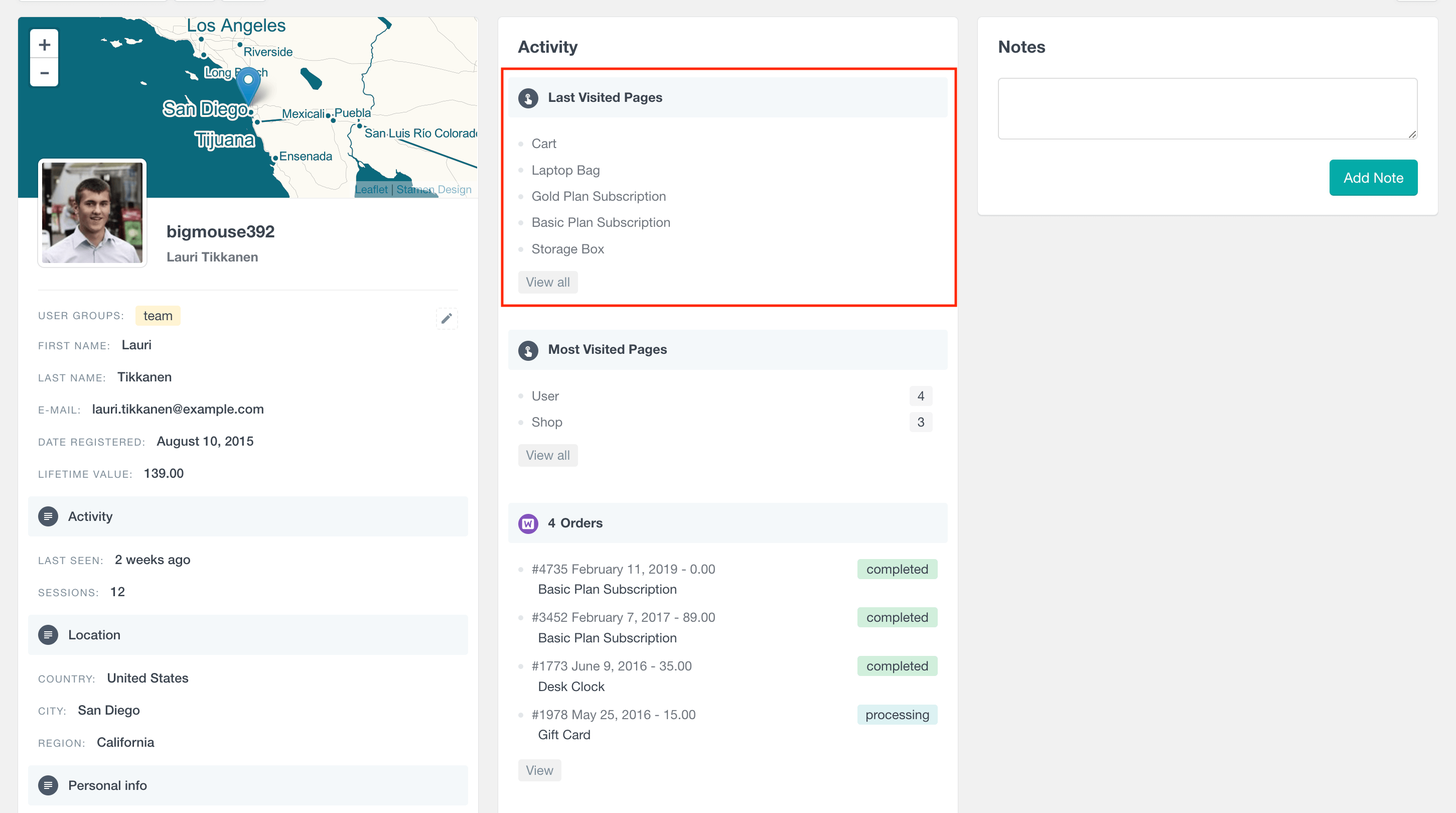 woocommerce user products viewed