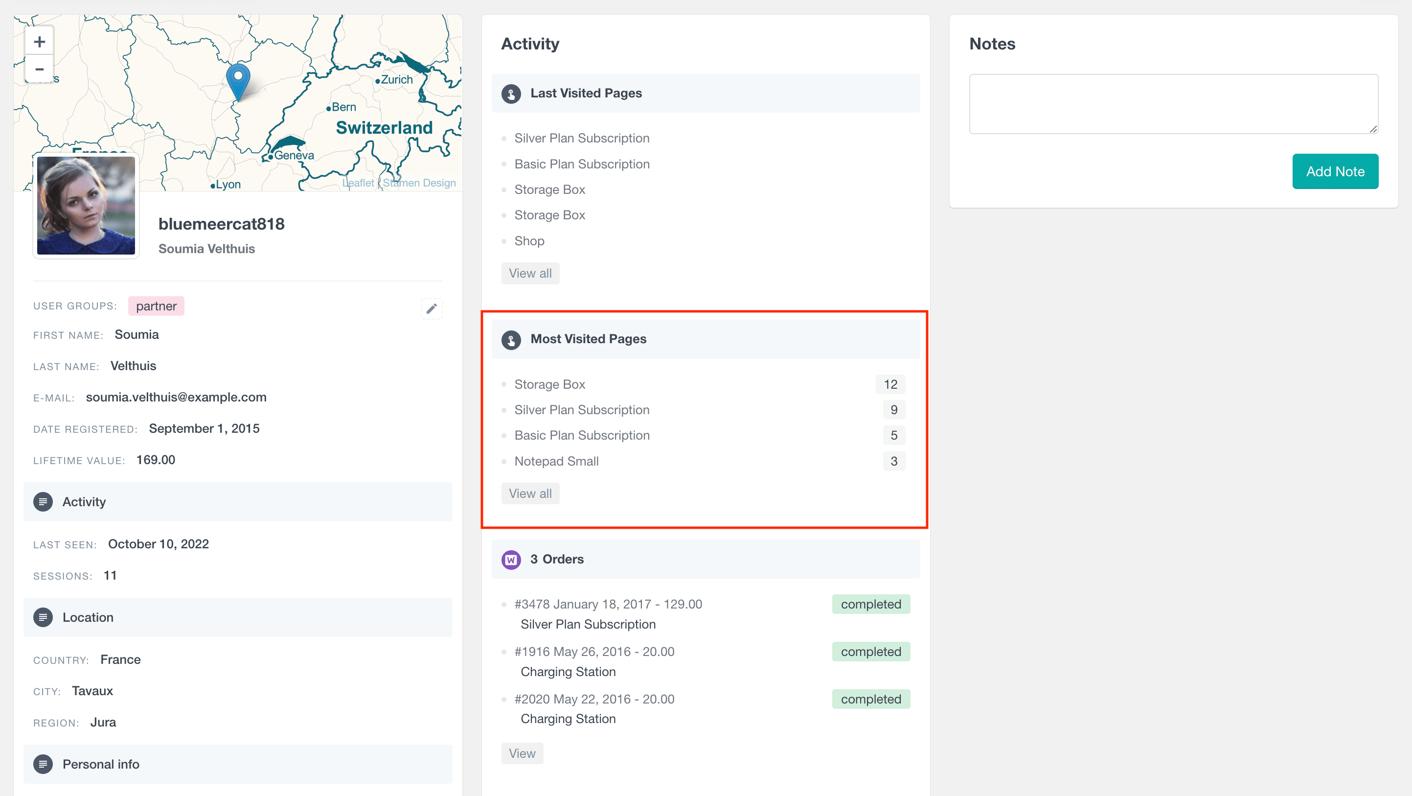 woocommerce user top products viewed