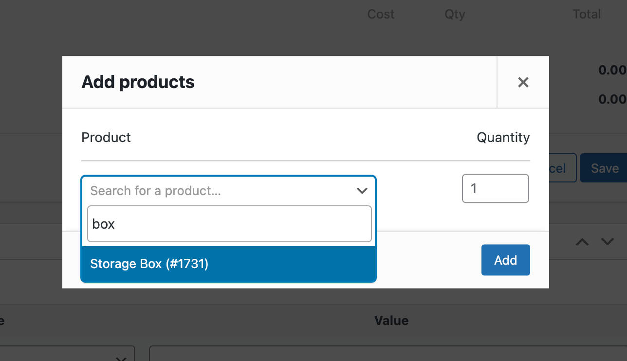 woocommerce add product to order