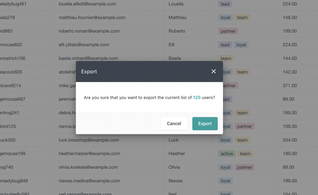 How to export users data from memberpress users insights