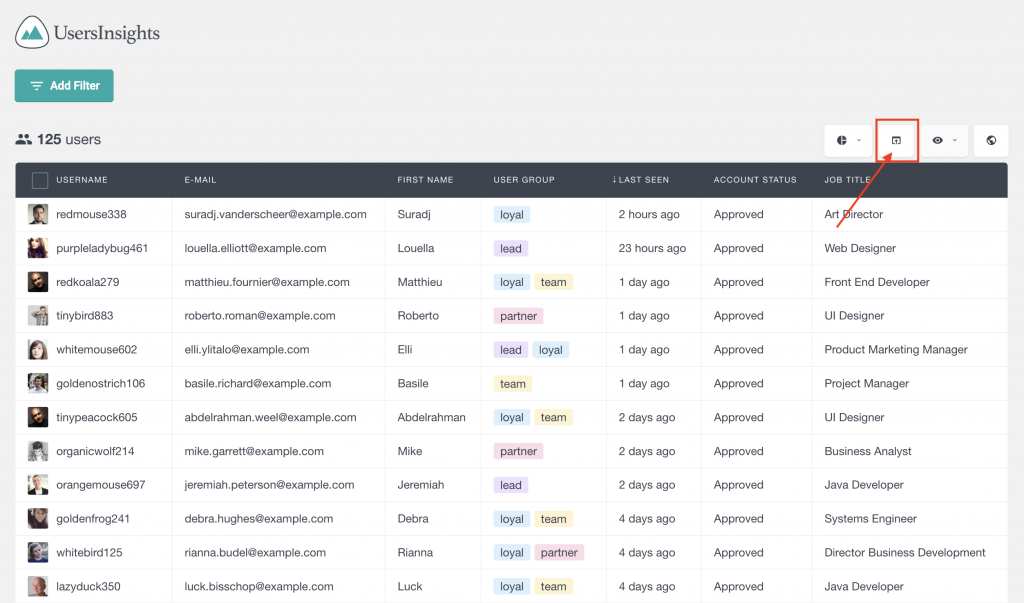 How to export users data from Ultimate Member - Users Insights