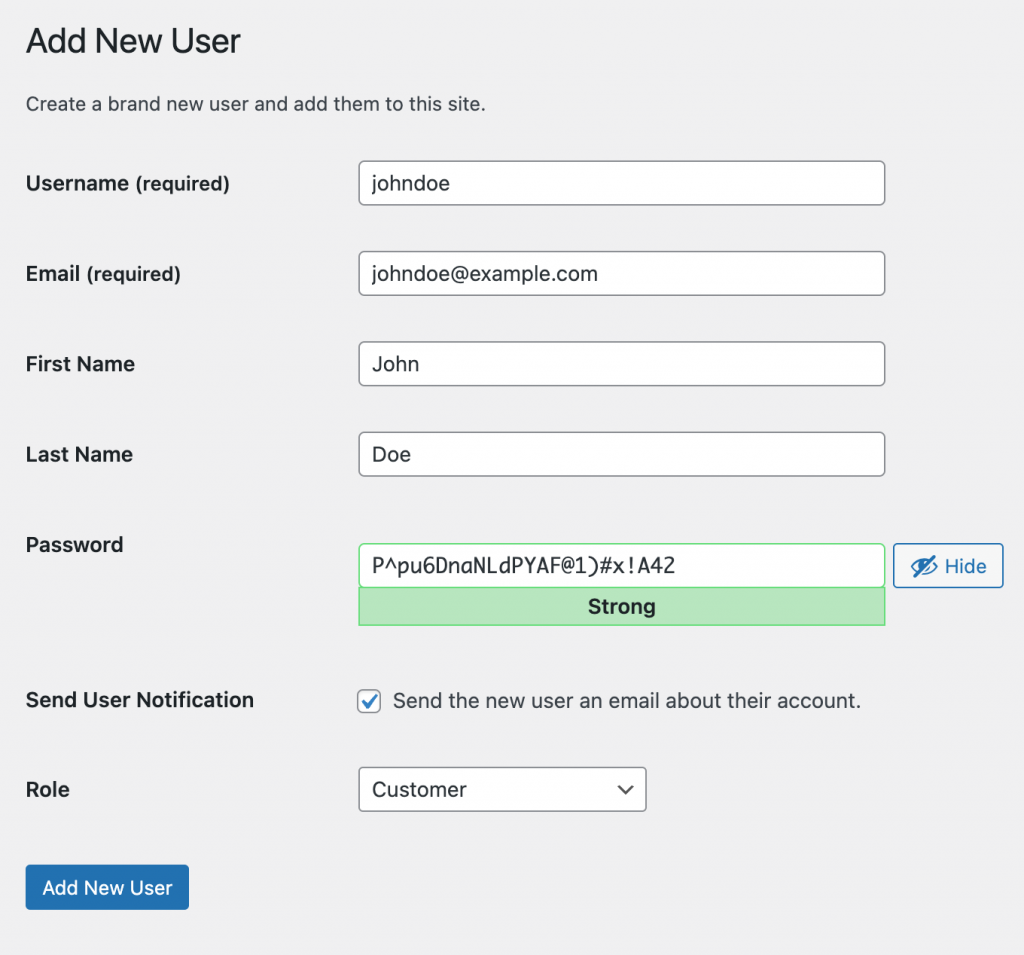 How to create WooCommerce customers - Users Insights