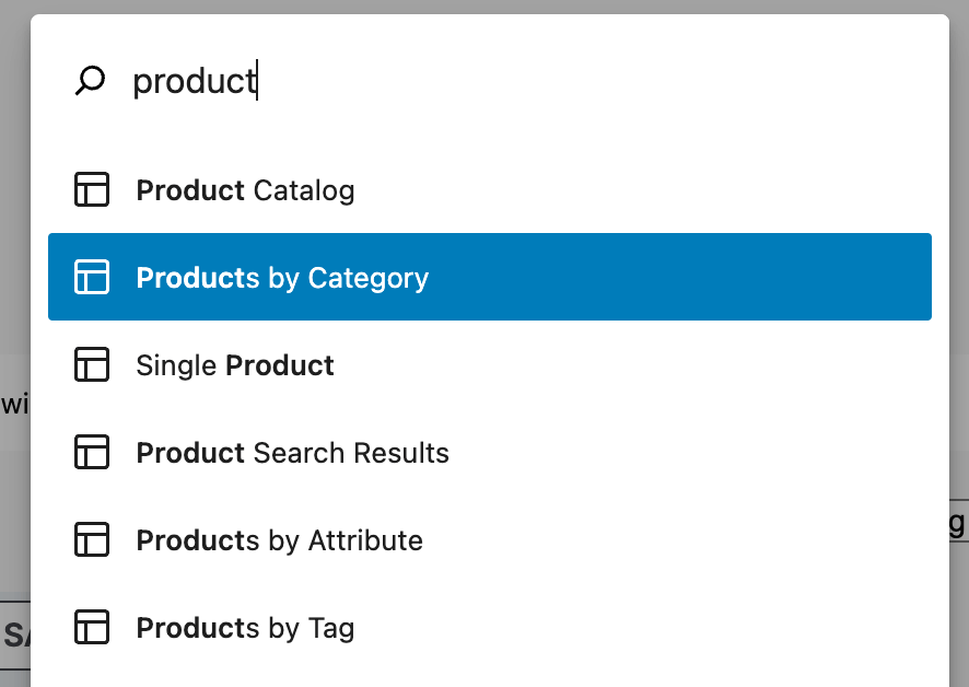 WooCommerce edit product category in site editor