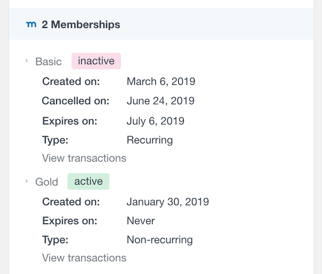 MemberPress user membership list