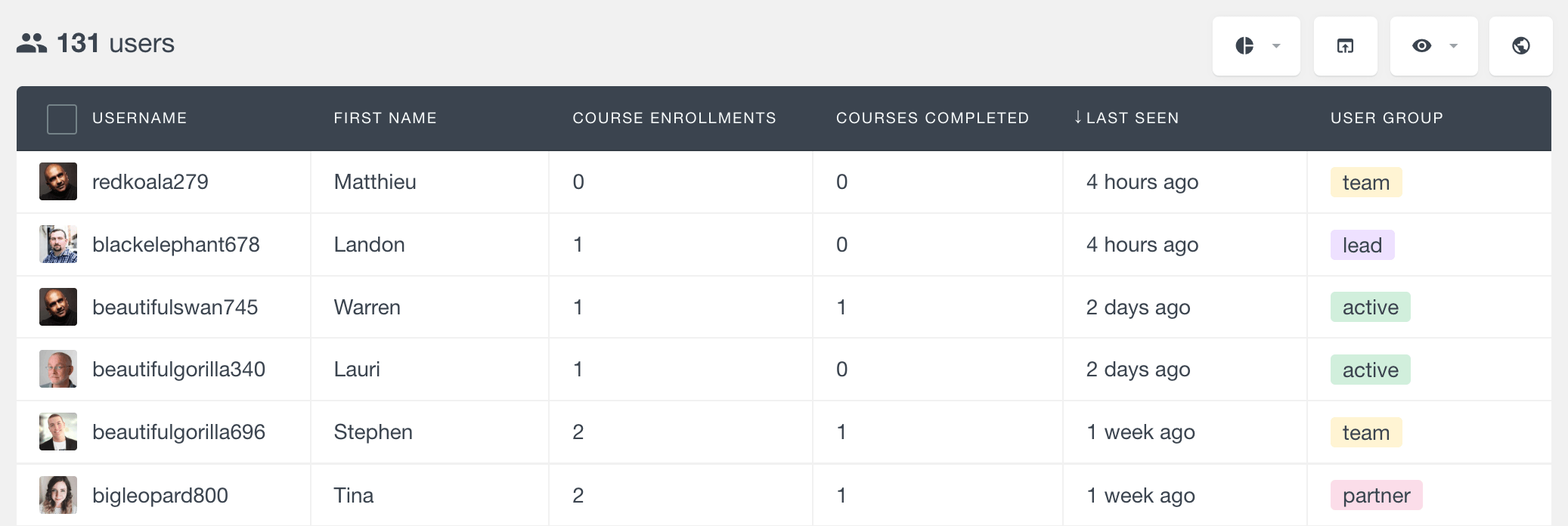 Tutor LMS course enrolments