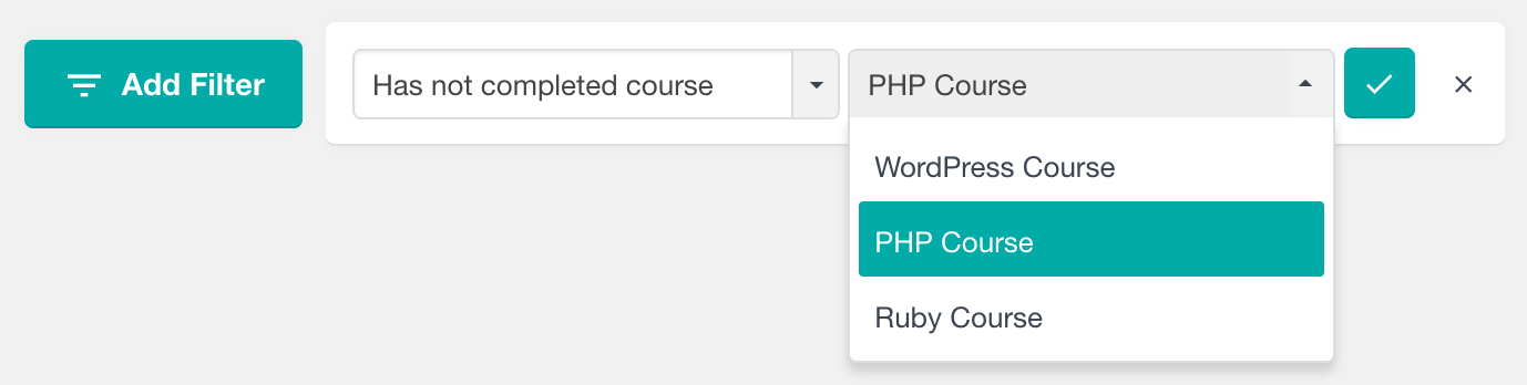 Tutor LMS has not completed course filter