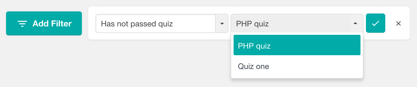Tutor LMS has not passed quiz filter